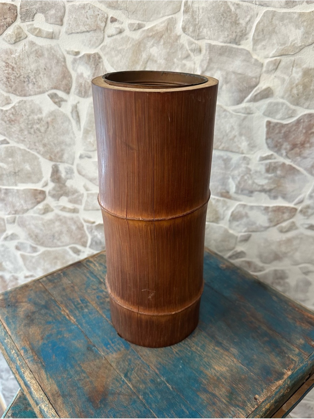 Vintage Japanese bamboo ikebana vase